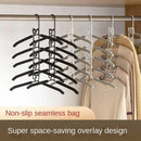 Space saving Multi layer Folding Hanger Hook Closet Organizer Clothes Rack - Black-5