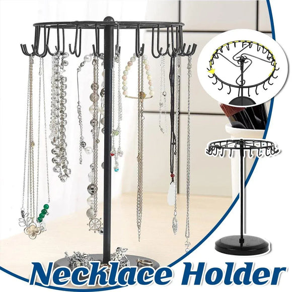 1-Piece Black Rotating Jewellery Display Rack