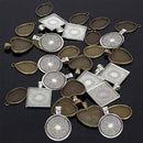 31 Pcs DIY Resin Casting Mould and Pendant Tray Kit for Jewellery Making-8