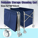 Folding Linen Trolley with Hand Push Design for Storage Room Cleaning Service-1