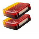 2X Square 26 Led Trailer Tail Lights Stop Brake Reverse Indicator Taillight Lamp-2