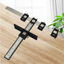 Furniture Carpentry Drill Guide Punch Locator Woodworking Hole Locator Ruler - Blue-12
