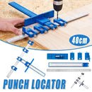Furniture Carpentry Drill Guide Punch Locator Woodworking Hole Locator Ruler - Blue-1
