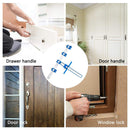 Furniture Carpentry Drill Guide Punch Locator Woodworking Hole Locator Ruler - Blue-4