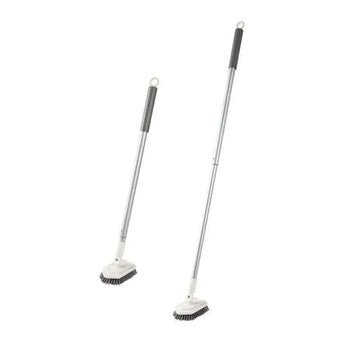 Long Handled Shower Scrub Brush with Extendable Pole for Bathroom Tiles - 0