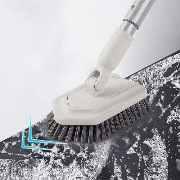 Long Handled Shower Scrub Brush with Extendable Pole for Bathroom Tiles