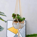 5-Piece Macrame Plant Hanger Set for Indoor Pots-4