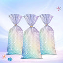 Mermaid Party Favour Bags 150 Pack with Gold Twist Ties 27.5 x 13 cm-3