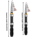 Portable Mini Fishing Rod Fishing Gear Compact Travel Rods for Outdoor Sports - 235cm-4