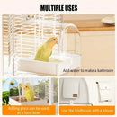 3in1 Parrot Bath Basin Bird Bathtub Cage or Accessory Pet Bird Feeder Water Bowl - Overdress-6