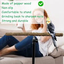 1-Piece Height-Adjustable Bird Perch Stand with Tripod Base-6