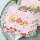 96-Piece First Birthday Floral Tableware Pack for 24 Place Settings-12