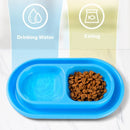 1-Piece Blue Double-Compartment Pet Feeding Bowl-5