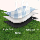 1-Piece Blue and White Check Picnic Blanket with Carry Straps, 200 x 200 cm-6