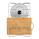Pan Lid Holder Storage Rack Wall Mount Pot Cover Organizer Kitchen Accessories-4