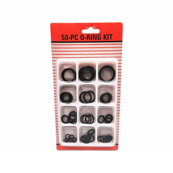 Rubber O-Ring Assortment Kit 50PC- Pack O-Rings Set Automotive Plumbing Seals
