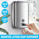 Stainless Steel Wall Mounted Soap Dispenser Hotel Bathroom Sanitizer Bottle - 500ML-1
