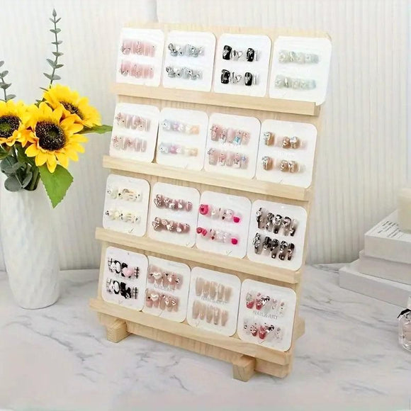 Wooden Earrings Display Rack Multi Tier Jewelry Stand Organizer Earrings Holder - 3-Tier