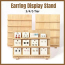 Wooden Earrings Display Rack Multi Tier Jewelry Stand Organizer Earrings Holder - 3-Tier-14