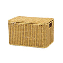 Storage Box Bedroom Organizer Faux Rattan Woven Basket with Lid Home-2