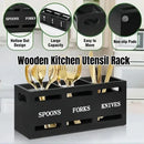 Black Three-Compartment Cutlery Organiser 25.5 x 8.7 x 11 cm - 1 Piece-13