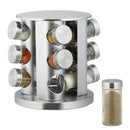 Stainless Steel Rotating Spice Rack Organizer Kitchen Seasoning Jar Holder Use-13