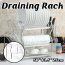 Kitchen Bowl Dish Rack Drainer Storage Cutlery Holder Cupboard Organizer-1