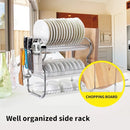 Kitchen Bowl Dish Rack Drainer Storage Cutlery Holder Cupboard Organizer-8