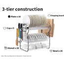 Kitchen Bowl Dish Rack Drainer Storage Cutlery Holder Cupboard Organizer-9