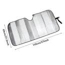 1-Piece Blue 145 x 69 cm Folding Windscreen Sunshade-3