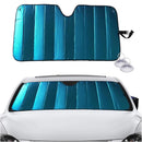 1-Piece Blue 145 x 69 cm Folding Windscreen Sunshade-11