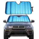 1-Piece Blue 145 x 69 cm Folding Windscreen Sunshade-12