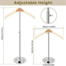 1-Piece Beige Adjustable T-Shaped Garment Display Stand-3