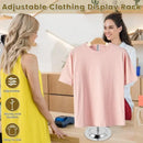 1-Piece Beige Adjustable T-Shaped Garment Display Stand-4