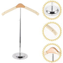 1-Piece Beige Adjustable T-Shaped Garment Display Stand-12