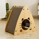1-Piece Triangular Cat Scratcher and Hideaway-3
