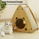 1-Piece Triangular Cat Scratcher and Hideaway-4