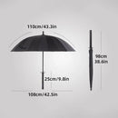 1-Piece Black 24-Rib Sword-Handle Straight Umbrella-3