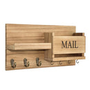 Wooden Wall Mounted Key Holder Storage Rack Door Hook Hanger Coat Rack Organizer-2