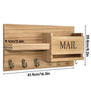 Wooden Wall Mounted Key Holder Storage Rack Door Hook Hanger Coat Rack Organizer-3