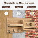 Wooden Wall Mounted Key Holder Storage Rack Door Hook Hanger Coat Rack Organizer-8