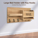 Wooden Wall Mounted Key Holder Storage Rack Door Hook Hanger Coat Rack Organizer-9