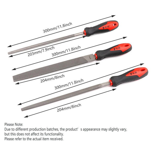 3pcs Woodworking File Trimming Sanding Tool Set for Wood Metal Shaping Smoothing