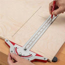 Woodworking Edge Ruler Protractor Angle Measuring Tool Carpenter - 15 inch-10