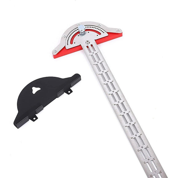 Woodworking Edge Ruler Protractor Angle Measuring Tool Carpenter - 15 inch