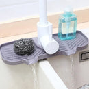 Kitchen Faucet Storage Rack Holder Soap Sponges Caddy Organizer Sink Basket Rack - Grey-12