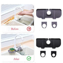 Kitchen Faucet Storage Rack Holder Soap Sponges Caddy Organizer Sink Basket Rack - Black-11