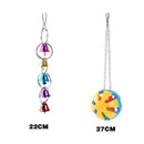 5PCS Hanging Parrot Toys Set with Swings and Ladders for Budgies Cockatiels Cages-5