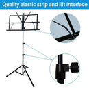 Foldable Sheet Music Stand Tripod with Carry Bag - 1 Pc-7