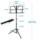 Foldable Sheet Music Stand Tripod with Carry Bag - 1 Pc-8
